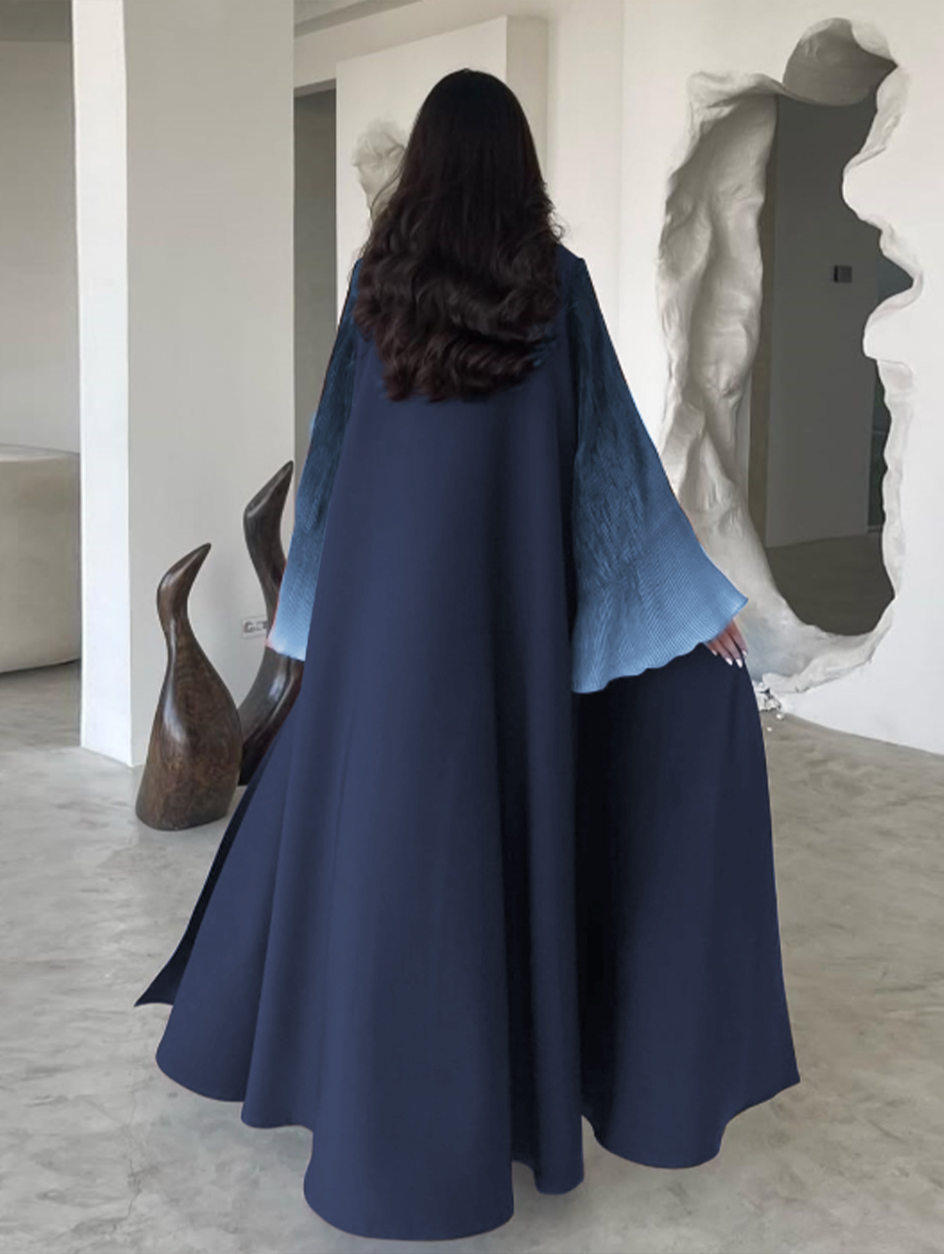 Jalabiya Women Arabic - イード女性用アバヤシフォンドレス ムスリムプリーツフレアスリーブカーディガンパーティージャラビヤラマダンベスティドスラルゴカフタンアラブローブ2026