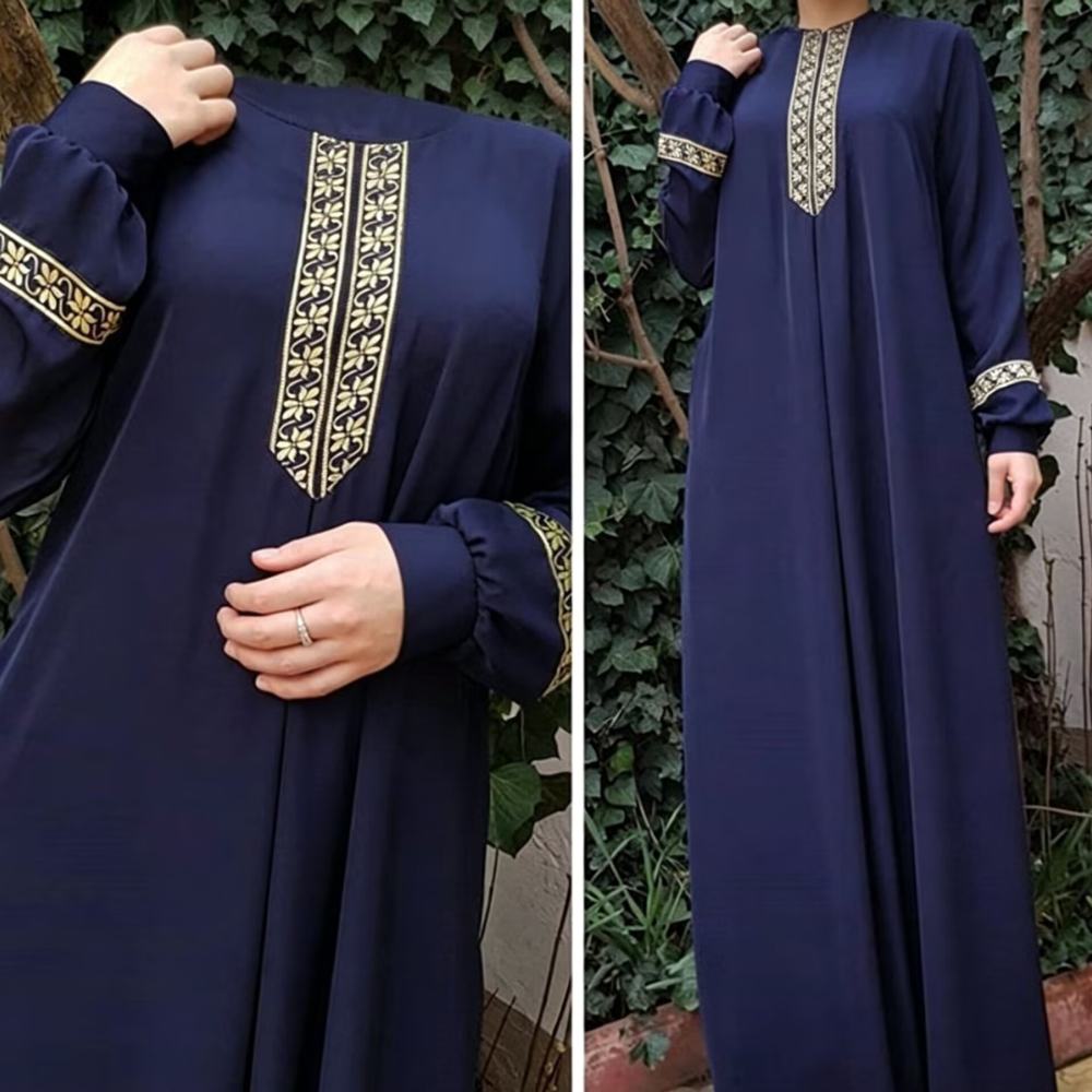 Ethnic Clothing & Online Fashion Store Khaadi Uk - 多様な花柄がプリントされた、ゆったりとしたストレートシルエットのロングドレス。普通の袖、Oネック、エレガントでカジュアル、かつ洗練されたデザイン。女性向けのファッションアイテム。