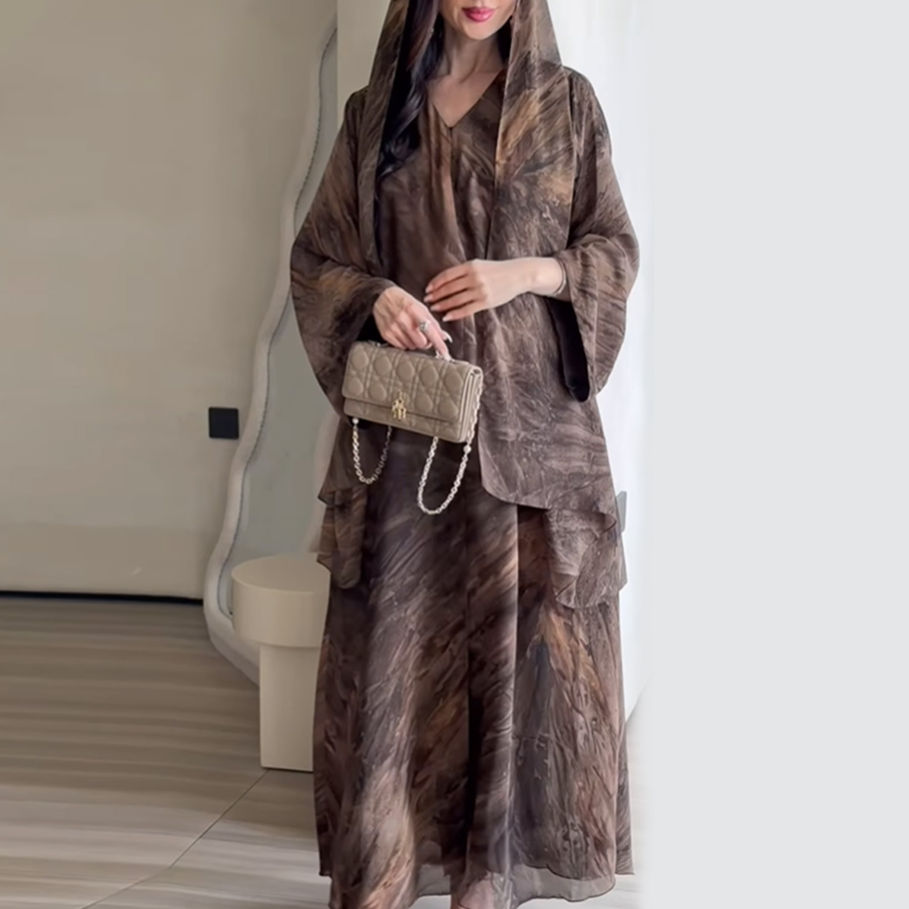 Jalabiya Women Arabic - スカーフ、女性用ドレス、アバヤ、カーディガン、イスラム教徒向けジャラビヤ、ラマダン、ロングドレス、イスラム教のパーティー用ドレス、アラブ風ロングローブ、モロッコ、2026年
