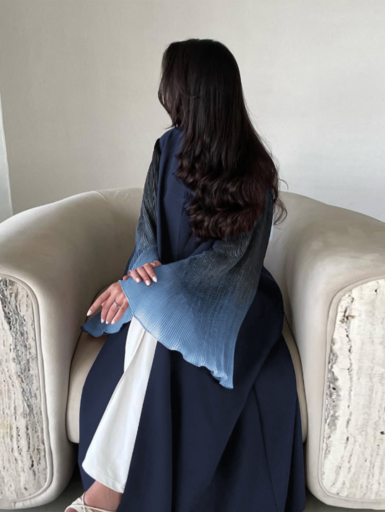 イード女性用アバヤシフォンドレス　ムスリムプリーツフレアスリ - Jalabiya Women Arabic のレビューと価格