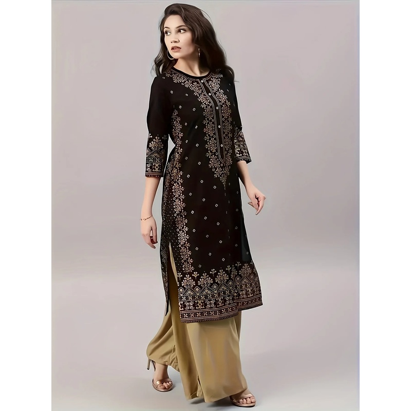 女性用カジュアルエスニックスタイルの服装セット。丸襟、ミドル - Ethnic Clothing & Online Fashion Store Khaadi Uk のレビューと価格
