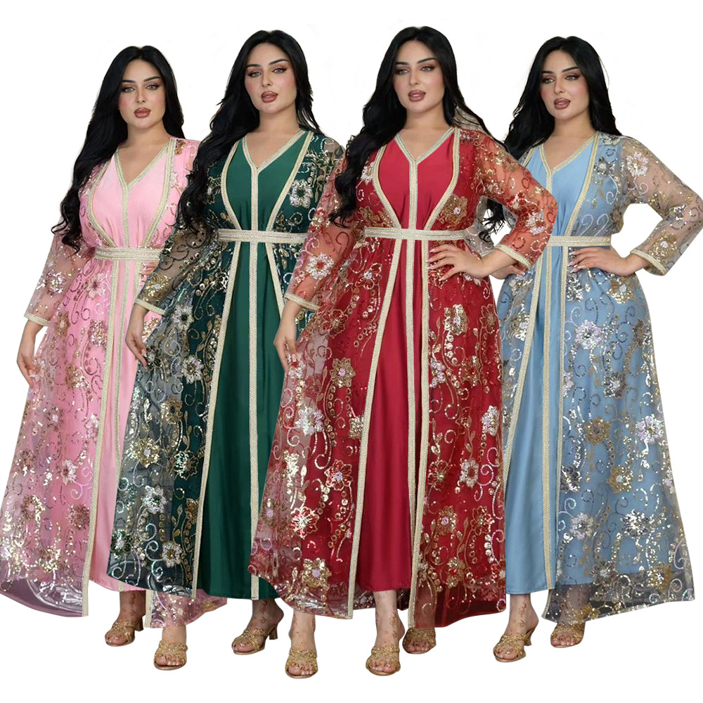 女性のためのピラミッド型のパーティードレス,ラマダン,キラキ - Jalabiya Women Arabic のレビューと価格