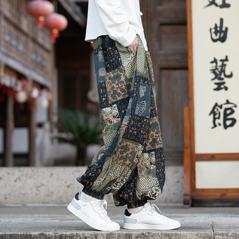 メンズ 中国風 オーバーサイズ ハーレムパンツ エスニック柄 - Ethnic Wear Men'S Fashion のレビューと価格
