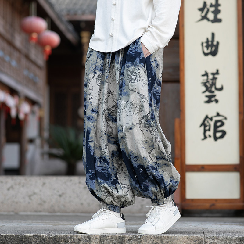 メンズ 中国風 オーバーサイズ ハーレムパンツ エスニック柄 - Ethnic Wear Men'S Fashion のレビューと価格