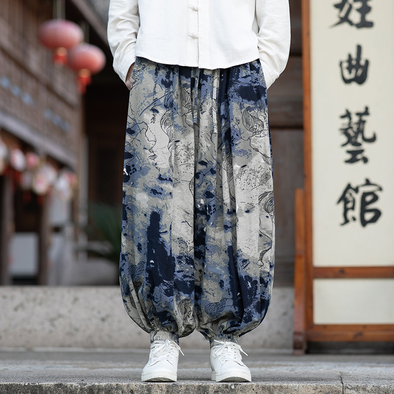 メンズ 中国風 オーバーサイズ ハーレムパンツ エスニック柄 - Ethnic Wear Men'S Fashion のレビューと価格