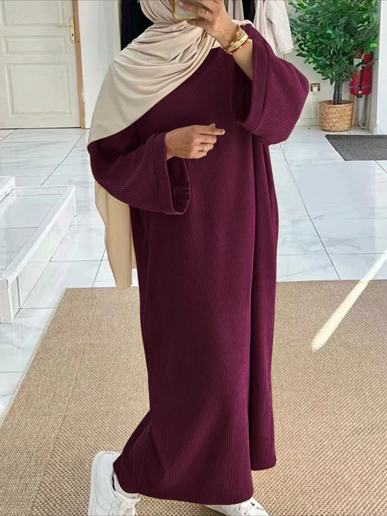 イードイスラム教徒の女性の控えめなドレスラマダンイスラム教  - Jalabiya Women Arabic のレビューと価格