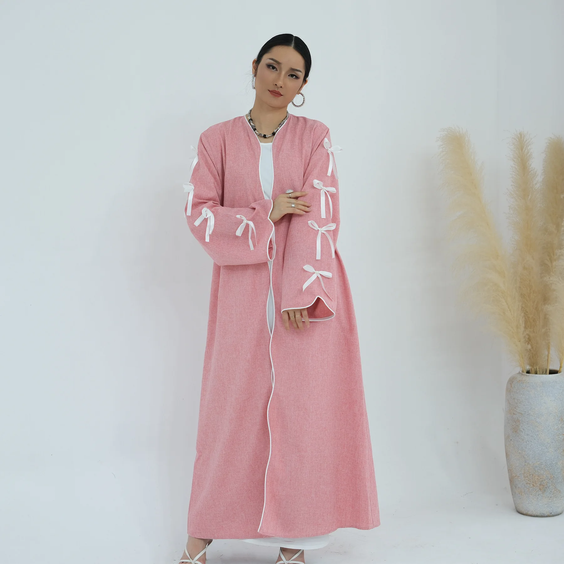 ラマダン オープンアバヤ ドバイ カフタン 女性用ムスリムド - Jalabiya Women Arabic のレビューと価格