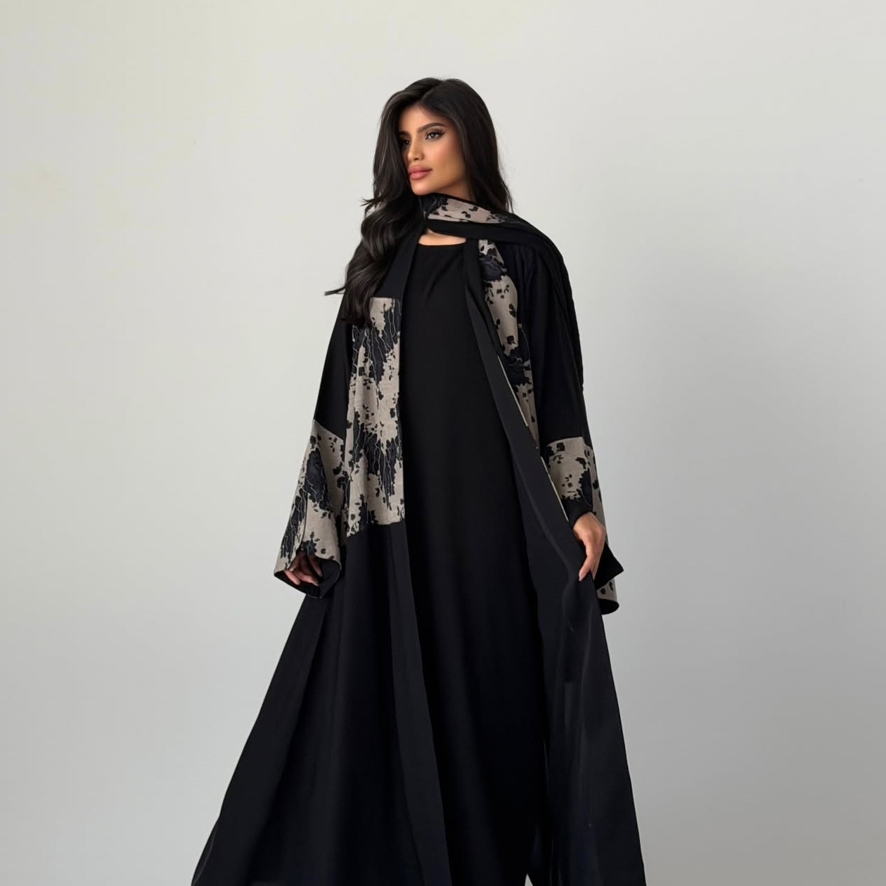 女性用イード・アバヤ・ヒジャブ2ピースセット、レースオープン - Jalabiya Women Arabic のレビューと価格